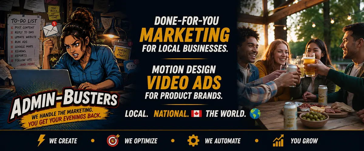 Admin-Busters — Done-for-you marketing for local businesses and motion design video ads for product brands